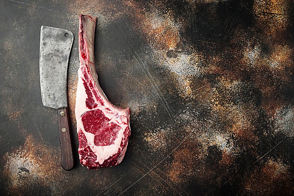 포토 JPG 해외이미지 식재료 실내 생고기 사람없음 소고기 신선 칼 카피스페이스 토마호크 해외포토 육류 내부 공백 파일형식