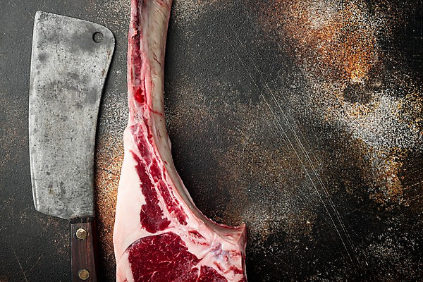 포토 JPG 해외이미지 식재료 실내 생고기 사람없음 소고기 신선 칼 카피스페이스 토마호크 해외포토 육류 내부 공백 파일형식