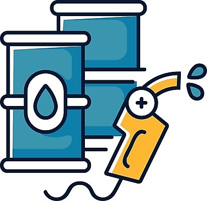 EPS 해외이미지 산업 일러스트 사람없음 파란색 노란색 에너지 석유 주유기 석유에너지 석유통 해외일러스트 컬러 기계 주유 파일형식 벡터