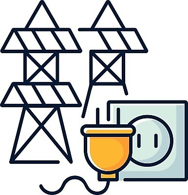 EPS 해외이미지 산업 일러스트 사람없음 에너지 콘센트 전기에너지 송전탑 해외일러스트 탑 파일형식 벡터