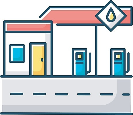 EPS 해외이미지 산업 도로 일러스트 사람없음 물방울무늬 에너지 석유 주유기 주유소 해외일러스트 길 무늬 교통시설 기계 주유 파일형식 벡터