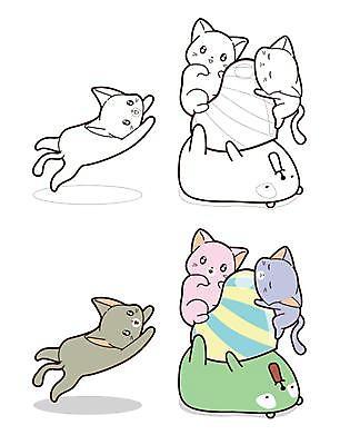 EPS 해외이미지 동물캐릭터 여러마리 일러스트 곰 매달리기 사람없음 귀여움 점프 고양이 하트 승차 놀기 젠탱글 해외일러스트 일러캐릭터 모양 동물 캐릭터 다수 컨셉 포유류 모션 반려동물 파일형식 벡터