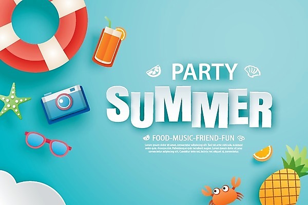 EPS 해외이미지 오렌지 일러스트 불가사리 타이포그라피 사람없음 파란색 선글라스 파티 카메라 게 오렌지주스 파인애플 튜브 해외일러스트 문자 안경 컬러 과일 극피동물 갑각류 이벤트 전자제품 과일주스 열대과일 파일형식 벡터