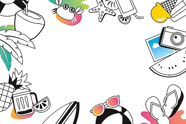 EPS 해외이미지 일러스트 불가사리 수박 프레임 맥주 타이포그라피 사람없음 카메라 게 오렌지주스 쪼리 비치볼 파인애플 코코넛 콘아이스크림 야자수잎 해외일러스트 문자 잎 과일 공 아이스크림 극피동물 바캉스용품 주류 갑각류 전자제품 과일주스 샌들 열대과일 파일형식 벡터