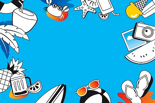 EPS 해외이미지 일러스트 불가사리 수박 프레임 맥주 타이포그라피 사람없음 파란색 선글라스 카메라 게 오렌지주스 쪼리 비치볼 파인애플 코코넛 튜브 콘아이스크림 해외일러스트 문자 안경 컬러 과일 공 아이스크림 극피동물 바캉스용품 주류 갑각류 전자제품 과일주스 샌들 열대과일 파일형식 벡터