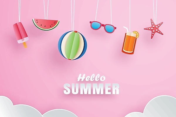 EPS 해외이미지 구름 분홍색 일러스트 불가사리 수박 매달리기 타이포그라피 사람없음 여름 선글라스 오렌지주스 비치볼 막대아이스크림 해외일러스트 자연요소 문자 계절 안경 컬러 과일 공 모션 아이스크림 극피동물 바캉스용품 과일주스 파일형식 벡터