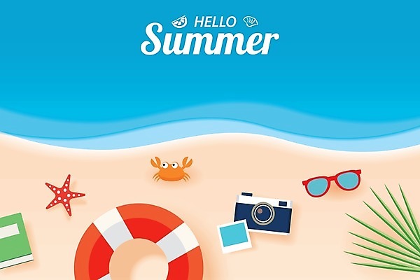 EPS 해외이미지 모래 바다 일러스트 불가사리 타이포그라피 사람없음 책 선글라스 카메라 게 튜브 해외일러스트 문자 안경 극피동물 갑각류 전자제품 파일형식 벡터