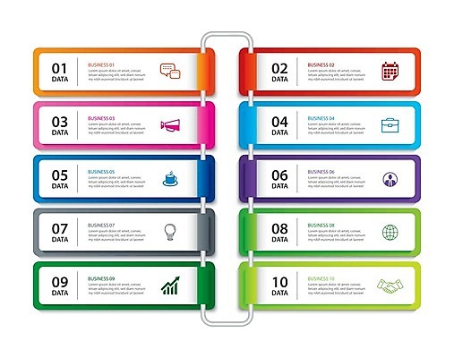 EPS 해외이미지 일러스트 비즈니스 그래프 사람없음 자료 인포그래픽 단계 순서 목차 해외일러스트 파일형식 벡터