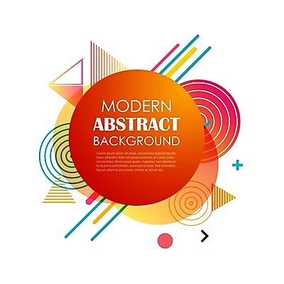 EPS 해외이미지 선 백그라운드 패턴 일러스트 추상 사람없음 주황색 원형 삼각형 기하학 지오메트릭 해외일러스트 도형 컬러 무늬 파일형식 벡터