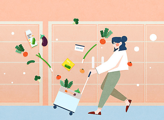 전신 여자 분홍색 토마토 일러스트 가지 오이 한명 성인 장보기 걷기 자연보호 수레 브로콜리 채식 두부 파 에코라이프 요거트 두유 비트 채식주의자 성인여자한명만 비건 국내일러스트 AI파일 1 라이프스타일 컬러 채소 모션 자연 유제품 사람 카트 보호 에코 여자한명만 성인여자만 파일형식 벡터