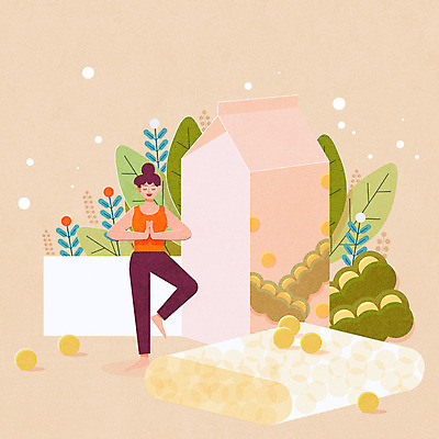 전신 여자 잎 일러스트 요가 콩 한명 성인 자연보호 채식 두부 에코라이프 두유 베이지색 채식주의자 한발서기 성인여자한명만 비건 국내일러스트 AI파일 식물 1 라이프스타일 웰빙 컬러 자연 곡류 서기 사람 보호 에코 여자한명만 성인여자만 파일형식 벡터