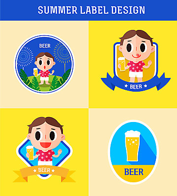 전신 남자 리본 일러스트 맥주 불꽃놀이 들기 상반신 성인 세명 여름 파란색 여름휴가 바캉스 노란색 라벨 맥주잔 성인남자만 여름축제 국내일러스트 AI파일 계절 컬러 술잔 모션 놀이 휴가 프레임 주류 사람 축제 남자만 성인만 파일형식 벡터 여름_계절