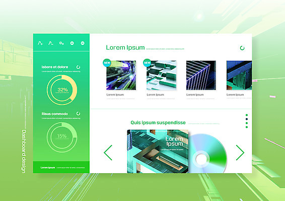 PSD 편집이미지 음악 모바일 수치 사람없음 초록색 CD 원그래프 CD자켓 온라인 비율 UI 인터페이스 대시보드 이미지편집 컬러 그래프 문화예술 파일형식