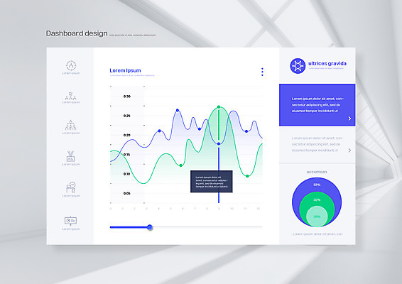 PSD 편집이미지 모바일 사람없음 심플 원그래프 온라인 UI 인터페이스 대시보드 곡선그래프 이미지편집 그래프 파일형식
