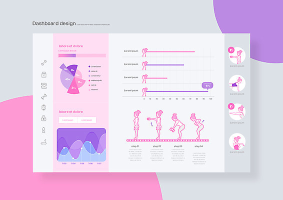 전신 PSD 편집이미지 여자 분홍색 모바일 들기 여러명 상반신 성인 운동 건강관리 헬스 스트레칭 아령 막대그래프 온라인 UI 인터페이스 통계그래프 성인여자만 대시보드 곡선그래프 이미지편집 컬러 다수 모션 통계 그래프 건강 관리 사람 여자만 성인만 파일형식