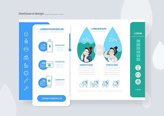 PSD 편집이미지 여자 모바일 수치 여러명 상반신 성인 물방울무늬 가리킴 비교 피부관리 스킨케어 꺾은선그래프 온라인 마스크팩 비율 UI 기초화장품 인터페이스 성인여자만 대시보드 수분케어 이미지편집 다수 컨셉 무늬 그래프 관리 사람 손짓 뷰티 화장품 팩 여자만 성인만 파일형식