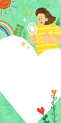 PSD 여자 무지개 일러스트 프레임 한명 들기 상반신 성인 초록색 여름 태양 하트 최고 더위 여름라이프 프레임일러스트 하트꽃 성인여자한명만 손풍기 국내일러스트 자연요소 모양 1 라이프스타일 계절 꽃 컬러 모션 날씨 사람 선풍기 휴대용 여자한명만 성인여자만 파일형식 여름_계절