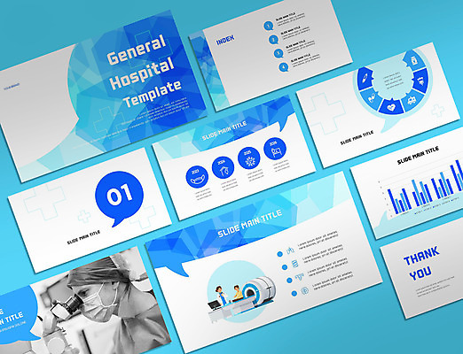 전신 서양인 템플릿 여자 남자 말풍선 비즈니스 그래프 건강 현미경 마스크 앉기 상반신 성인 세명 30대 파란색 세트 진료 환자 의사 PPT 프레젠테이션 문서템플릿 종합병원 성인만 9P CT촬영 이미지템플릿 외국인 컬러 의학 의료기기 모션 병원 실험기구 사람 장년 의료진 파일형식