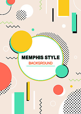 백그라운드 일러스트 사람없음 사각형 물방울무늬 원형 지그재그 멤피스디자인 국내일러스트 AI파일 도형 디자인 무늬 파일형식 벡터