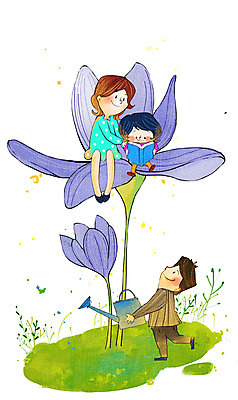 전신 PSD 학생 여자 어린이교육 남자 꽃 어린이 일러스트 서기 들기 앉기 소녀 성인 책 세명 독서 교사 물뿌리개 국내일러스트 식물 직업 교육 모션 사람 파일형식