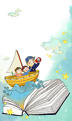 전신 PSD 구름 학생 어린이교육 남자 별 어린이 하늘색 일러스트 들기 소년 상반신 성인 책 세명 독서 교사 망원경 가리킴 선박 남자만 국내일러스트 자연요소 직업 교육 수상교통 모션 사람 손짓 파란색 파일형식