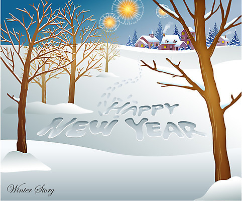 EPS 나무 영어 계절 백그라운드 겨울 일러스트 조명 주택 불꽃놀이 풍경 사람없음 건물 단어 빛 마을 설원 추위 나뭇가지 눈 해피뉴이어 겨울배경 국내일러스트 자연요소 식물 문자 건축물 놀이 날씨 눈_날씨 새해인사 파일형식 벡터