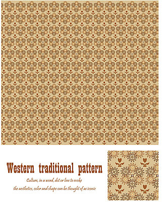 EPS 해외 문양 유럽 백그라운드 무늬 꽃무늬 패턴 일러스트 벽지 사람없음 갈색 전통문양 앤티크 포장지 엔틱문양 국내일러스트 전통 꽃 나라 컬러 포장 파일형식 벡터