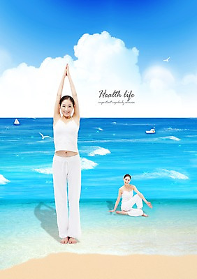 PSD 구름 편집 편집이미지 우먼라이프 라이프스타일 여자 바다 포즈 요가 하늘 건강 서기 미소 웃음 사람 앉기 동양인 20대 성인 해변 두명 라이프 30대 운동복 운동 헬스 한국인 목표 여자만 성인여자만 성인만 이미지편집 자연요소 웰빙 옷 컨셉 모션 표정 인종 청년 생활 장년 파일형식