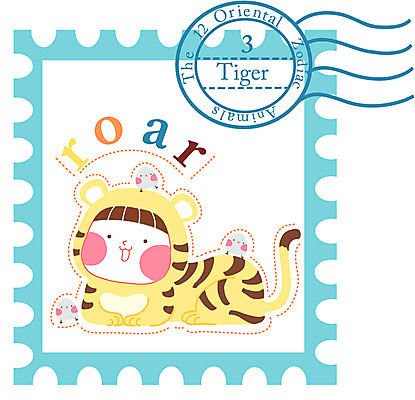 EPS 동물 캐릭터 일러스트 미소 웃음 사람없음 도장 귀여움 십이지신 호랑이띠 호랑이 십이지신캐릭터 맹수 호랑이캐릭터 우표 아기새 일러캐릭터 새끼 동물캐릭터 컨셉 포유류 조류 표정 파일형식 벡터