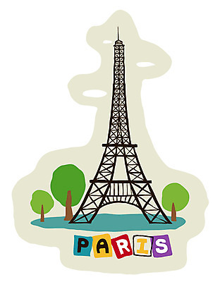 EPS 나무 캐릭터 건축물 여행 스티커 일러스트 사람없음 문화재 프랑스 에펠탑 파리_프랑스 Ann 일러캐릭터 식물 건축 유럽 파리 랜드마크 파일형식 벡터