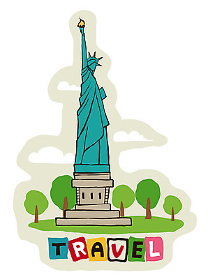 EPS 나무 캐릭터 건축물 여행 스티커 일러스트 사람없음 관광지 조형물 조각상 미국 뉴욕 자유의여신상 Ann 일러캐릭터 식물 건축 북아메리카 미술 세계문화유산 파일형식 벡터