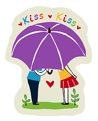 EPS 캐릭터 커플 여자 남자 스티커 일러스트 우산 키스 청소년캐릭터 사람 이벤트 소년 20대 두명 10대 하트 Ann 키스데이 일러캐릭터 모양 어린이 인물캐릭터 관계 데이이벤트 청소년 청년 애정표현 파일형식 벡터