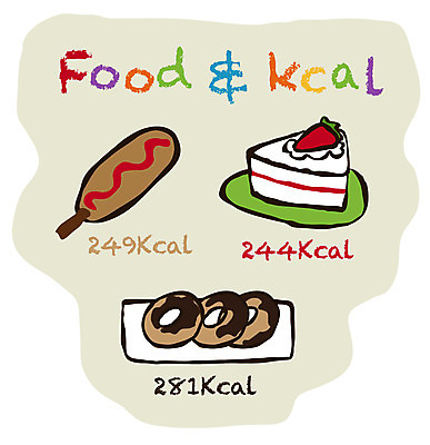 EPS 라이프스타일 음식 빵 스티커 다이어트 일러스트 디저트 사람없음 라이프 케이크 도넛 조각케이크 핫도그 고칼로리 Ann 일러캐릭터 캐릭터 패스트푸드 건강 생활 칼로리 파일형식 벡터