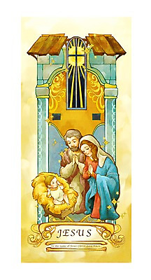 PSD 여자 남자 기독교 종교 일러스트 창문 사람 성인 세명 믿음 희망 기도 아기 예수 마리아 아기예수 요셉 마굿간 국내일러스트 감정 신_종교 외양간 파일형식