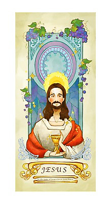 PSD 열매 남자 기독교 종교 술잔 과일 일러스트 포도 한명 사람 상반신 성인 믿음 희망 예수 성배 남자만 남자한명만 성인남자만 성인만 국내일러스트 식물 1 감정 잔 신_종교 파일형식