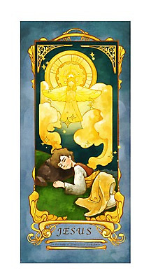 PSD 구름 남자 기독교 종교 일러스트 천사 한명 사람 소년 초원 믿음 희망 꿈 돌_바위 잠 야곱 남자만 남자한명만 국내일러스트 자연요소 1 감정 어린이 파일형식