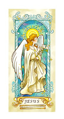 PSD 꽃 기독교 종교 날개 일러스트 천사 한명 사람 믿음 희망 백합 가브리엘 국내일러스트 식물 1 감정 파일형식