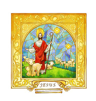 PSD 동물 남자 기독교 종교 여러마리 일러스트 지팡이 한명 미소 웃음 사람 초원 성인 믿음 희망 양 예수 성직자 스테인드글라스 남자만 남자한명만 성인남자만 성인만 국내일러스트 1 감정 다수 포유류 유리 표정 신_종교 파일형식