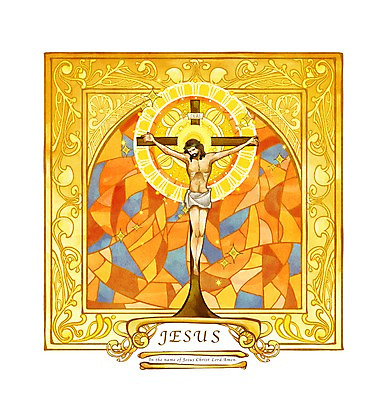 전신 PSD 남자 기독교 종교 십자가 일러스트 한명 사람 성인 믿음 희망 예수 스테인드글라스 남자만 남자한명만 성인남자만 성인만 국내일러스트 1 감정 유리 신_종교 파일형식