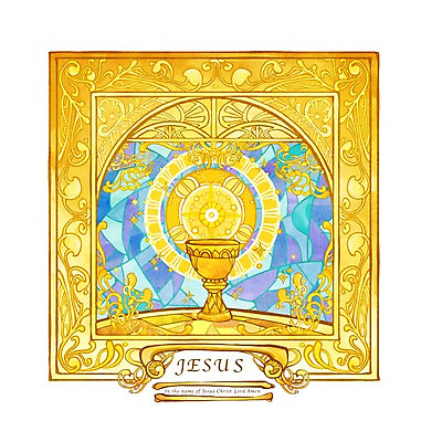 PSD 기독교 종교 백그라운드 술잔 일러스트 사람없음 믿음 희망 스테인드글라스 성배 국내일러스트 감정 유리 잔 파일형식