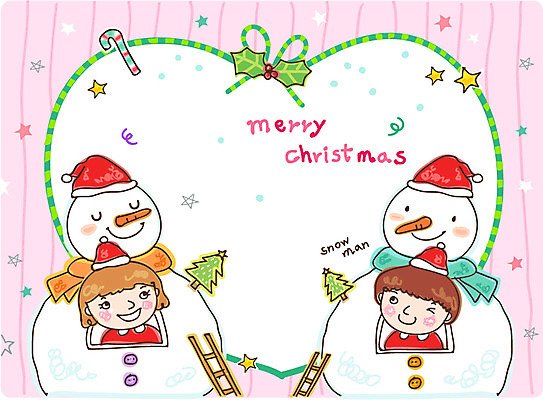 EPS 옷 여자 남자 어린이 크리스마스 일러스트 사다리 눈사람 산타옷 주택 미소 웃음 사람 소녀 소년 두명 10대 십대만 국내일러스트 카드프레임 기념일 청소년 프레임 표정 건물 도구 파일형식 벡터