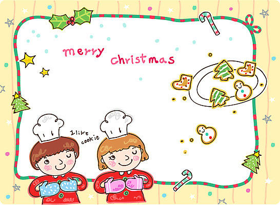 EPS 모자 접시 옷 여자 남자 어린이 크리스마스 일러스트 산타옷 디저트 요리 미소 웃음 사람 소녀 소년 두명 장식 10대 크리스마스트리 쿠키 십대만 국내일러스트 카드프레임 식기 잡화 기념일 음식 청소년 프레임 표정 파일형식 벡터