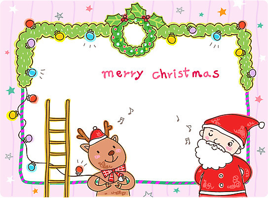 EPS 남자 크리스마스 일러스트 전구 사다리 사슴 미소 웃음 사람 성인 장식 산타클로스 화환 루돌프 남자만 성인남자만 성인만 국내일러스트 카드프레임 기념일 꽃 포유류 프레임 표정 도구 파일형식 벡터