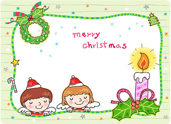 EPS 옷 여자 남자 어린이 크리스마스 날개 일러스트 초 촛불 산타옷 천사 미소 웃음 사람 소녀 소년 두명 10대 화환 기도 십대만 국내일러스트 카드프레임 기념일 꽃 청소년 프레임 표정 파일형식 벡터