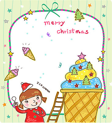 EPS 옷 여자 별 어린이 음식 크리스마스 일러스트 사다리 산타옷 아이스크림 디저트 한명 미소 웃음 사람 소녀 상반신 장식 10대 여자만 여자한명만 소녀만 국내일러스트 카드프레임 자연요소 1 기념일 청소년 프레임 표정 도구 어린이만 파일형식 벡터