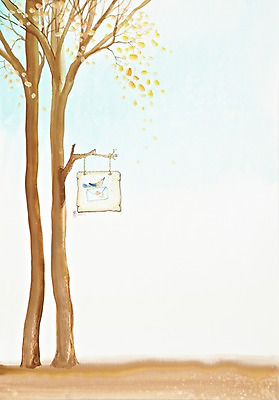 JPG 나무 식물 계절 백그라운드 잎 일러스트 자연 나뭇잎 수채화 간판 미술 풍경 사람없음 가을풍경 가을 편지 우편물 시화 그림 두그루 가을배경 소식_알림 국내일러스트 컨셉 2 문화예술 생태계 파일형식 가을_계절