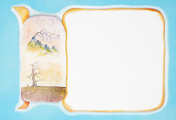 JPG 나무 식물 동물 한마리 한국전통 종이 백그라운드 일러스트 자연 조류 수채화 산 프레임 액자틀 한그루 틀 미술 풍경 사람없음 공백 학 비행 시화 그림 산등성이 국내일러스트 1 전통 액자 문화예술 한국 생태계 파일형식