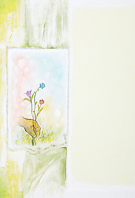 JPG 식물 손 꽃 종이 화초 백그라운드 꽃밭 일러스트 자연 수채화 프레임 틀 미술 한명 사람 초원 공백 시화 그림 원예 세송이 국내일러스트 1 문화예술 3 취미 신체부위 생태계 파일형식