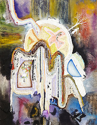 JPG 나무 식물 동물 한마리 종이 백그라운드 일러스트 조류 수채화 새해 수묵화 미술 한명 사람 학 시화 그림 국내일러스트 1 문화예술 파일형식