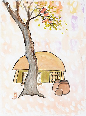 JPG 나무 식물 한국문화 한국전통 전통 건축물 계절 열매 건축 음식 백그라운드 고건축 과일 한국건축 일러스트 수채화 주택 한국 초가집 한그루 감 미술 풍경 사람없음 건물 가을풍경 동양건축 가을 시골 항아리 시화 감나무 그림 시골집 가을배경 국내일러스트 1 동양문화 아시아 문화예술 한옥 도자기 파일형식 동양 가을_계절